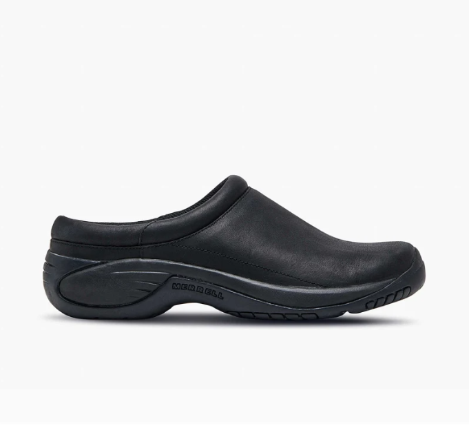 Merrell Men's Encore Gust 2 Slip On Clog Black Leather Size 14