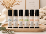 6-Piece Essential Oils Roller Set – 10ml Natural Essential Oil Blends with Travel Storage Pouch
