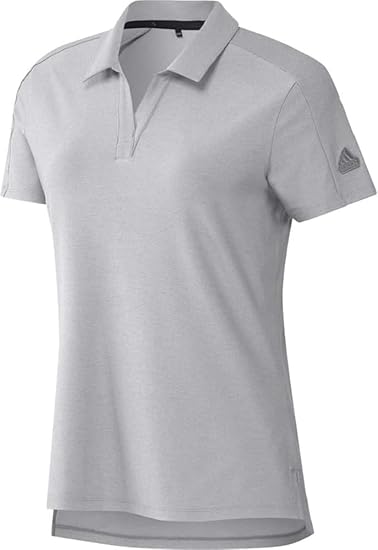 adidas Go-To Golf Polo Shirt Women's 2XL Gray Short Sleeve V-Neck