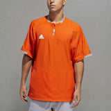 adidas Fielder's Choice 2.0 Convertible Cage Long Sleeve Jacket- Men's Baseball XS Collegiate Orange/Core Heather