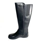 Clarks Cheyn Lindie Women's Knee High Leather Boots Black Size 8 Side Zip Comfort