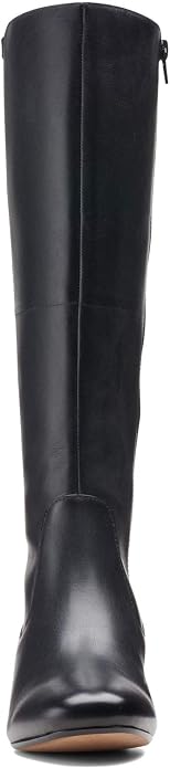 SEO Title: Clarks Women's Marilyn Abby Knee High Boots Black Leather Size 7.5