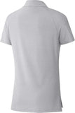 adidas Go-To Women's Golf Polo Shirt Grey Short Sleeve V-Neck UV Performance Polo - Used Very Good
