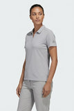 adidas Go-To Golf Polo Shirt Women's 2XL Gray Short Sleeve V-Neck