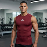 adidas Men's Alphaskin Sleeveless Compression Shirt 843T 4XL Collegiate Burgundy