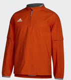 adidas Fielder's Choice 2.0 Men's Baseball Jacket Size M Collegiate Orange Quarter Zip Climalite