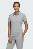adidas Go-To Golf Polo Shirt Women's 2XL Gray Short Sleeve V-Neck