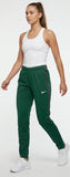 Nike Women's Training Pants Green Athletic Track Pants Mid Rise Elastic Waist Workout