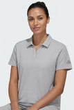 adidas Go-To Golf Polo Shirt Women's 2XL Gray Short Sleeve V-Neck