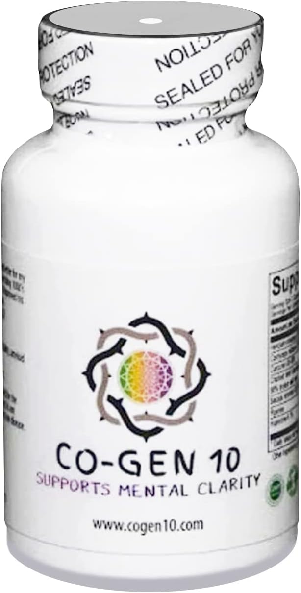 CO-GEN 10 Mushroom Complex Capsules – Lion’s Mane, Cordyceps, Reishi & Turmeric Supplement for Cognitive Support, Focus, Energy & Immune Health | Non-GMO Gluten Free | 60 Capsules