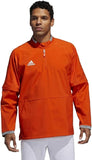 adidas Fielder's Choice 2.0 Men's Baseball Jacket Size M Collegiate Orange Quarter Zip Climalite