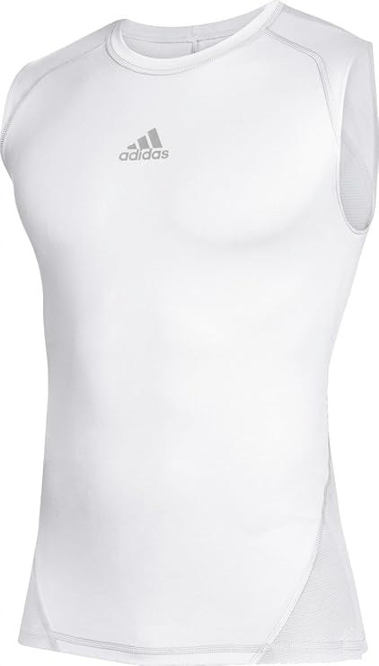 adidas Alphaskin Men's Compression Tank Top 4XL White Sleeveless Athletic Gym Shirt