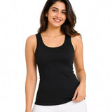 Zenana Women's 2 Pack Ribbed Tank Tops Black White Sleeveless Plus Size 3X