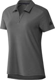 adidas Go-To Women's Golf Polo Shirt Grey Four Short Sleeve V-Neck Performance Polo - Used Very Good