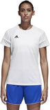 adidas Squadra 17 Women's Soccer Jersey 2XS White Climalite Short Sleeve Training Shirt