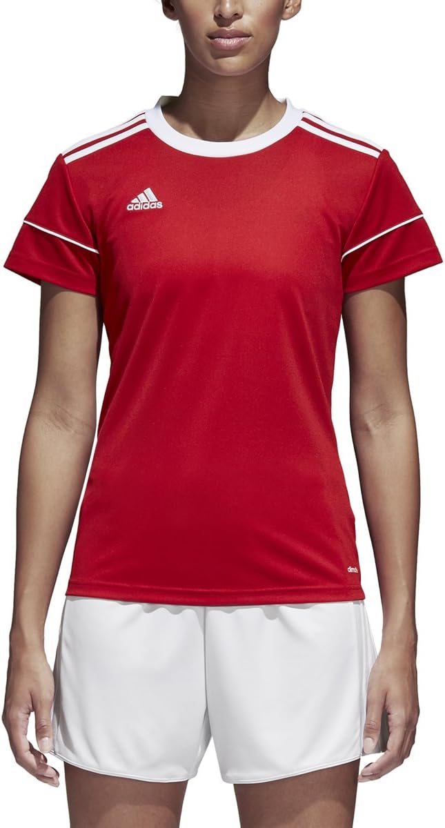 adidas Squadra 17 Women's Soccer Jersey 2XS Power Red/White Short Sleeve Training Game Shirt