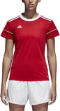adidas Squadra 17 Women's Soccer Jersey 2XS Power Red/White Short Sleeve Training Game Shirt
