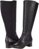 SEO Title: Clarks Women's Marilyn Abby Knee High Boots Black Leather Size 7.5