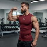 adidas Men's Alphaskin Sleeveless Compression Shirt 843T 4XL Collegiate Burgundy