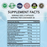 CO-GEN 10 Mushroom Complex Capsules – Lion’s Mane, Cordyceps, Reishi & Turmeric Supplement for Cognitive Support, Focus, Energy & Immune Health | Non-GMO Gluten Free | 60 Capsules