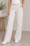 Product Title Zenana Women’s Tan Cotton Blend Relaxed Fit Pants with Elastic Waist