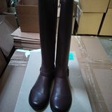 Clarks Cheyn Lindie Dark Brown Leather Knee High Boots Size 6 Wide Calf New