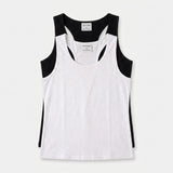 Zenana Women's 2 Pack Ribbed Tank Tops Black White Sleeveless Plus Size 3X
