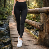 Zenana Premium Women's High Waist Cotton Leggings Black Ankle Length S