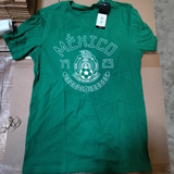 Adidas Men's Mexico amplifier soccer Tee Green/white Small