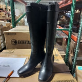Rockport adiPRENE Black Leather Knee High Boots Women's Size 5 Mid Heel Zip