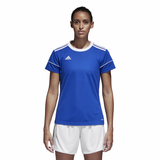 adidas Women's Squadra 17 Short Sleeve Soccer Jersey Blue
