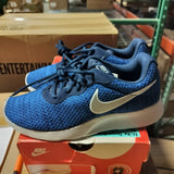 Nike Tanjun Premium Women's Sneakers Mountain Blue Metallic Silver Size 7