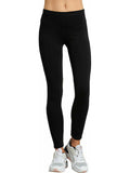 Zenana Premium Women's High Waist Cotton Leggings Black Ankle Length S