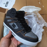 DC Men's Pure High Top WC TX SE Skate Shoes Black Armor Black Size 7