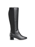 SEO Title: Clarks Women's Marilyn Abby Knee High Boots Black Leather Size 7.5