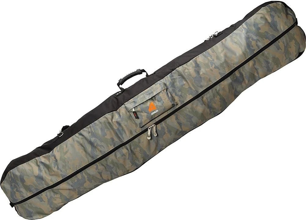 Athalon Fitted Snowboard Bag 170cm Camo Water-Repellent Travel Carry Bag