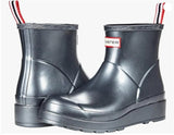 Hunter Original Short Gloss Rain Boots Women's Black Size 6 Waterproof Pull-On