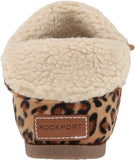 Rockport Veda Slipper Boot Women's Size 9 Tan Leopard Print Suede truTECH Cozy Bootie