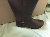 Clarks Cheyn Lindie Dark Brown Leather Knee High Boots Size 6 Wide Calf New