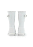 Hunter Original Short Gloss Rain Boots Women's White Waterproof Pull-On