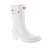 Hunter Original Short Gloss Rain Boots Women's White Waterproof Pull-On