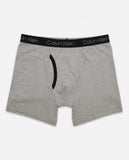 Calvin Klein Boys Boxer Briefs 2 Pack Small Cotton Stretch Underwear Heather Grey Black