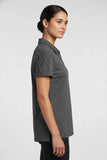 adidas Go-To Women's Golf Polo Shirt Grey Four Short Sleeve V-Neck Performance Polo - Used Very Good