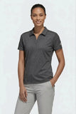 adidas Go-To Women's Golf Polo Shirt Grey Four Short Sleeve V-Neck Performance Polo - Used Very Good