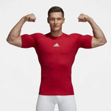 adidas Men's Alphaskin Compression Training T-Shirt Power Red 4XL