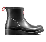 Hunter Original Short Gloss Rain Boots Women's Black Size 6 Waterproof Pull-On