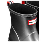 Hunter Original Short Gloss Rain Boots Women's Black Size 6 Waterproof Pull-On