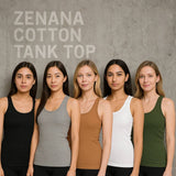 Zenana Women's 2 Pack Ribbed Tank Tops Black White Sleeveless Plus Size 3X