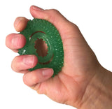 green acupressure massager hand held