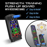 Push Up Board 10 in 1 Push Up Bar Foldable Portable Multi-Function Push up Handles for Floor Professional Strength Training Workout Equipment